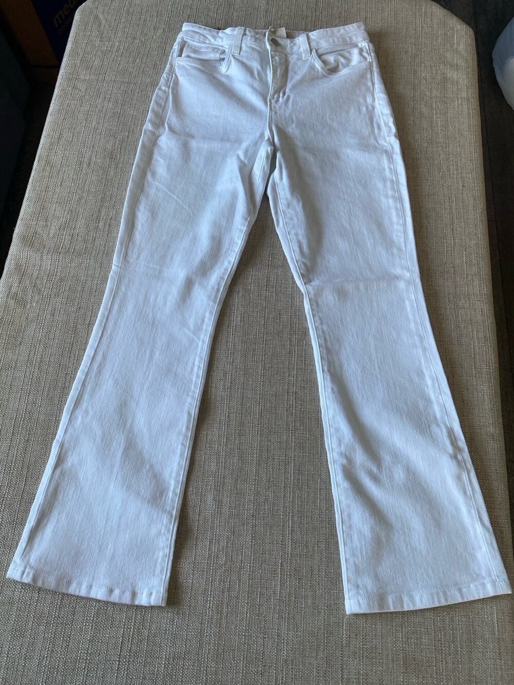 L'AGENCE Oriana High Rise Straight Jeans White Size 27